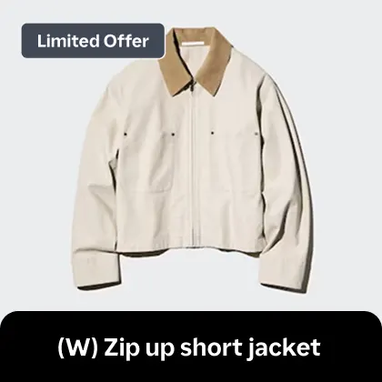 (W) Zip up short jacket