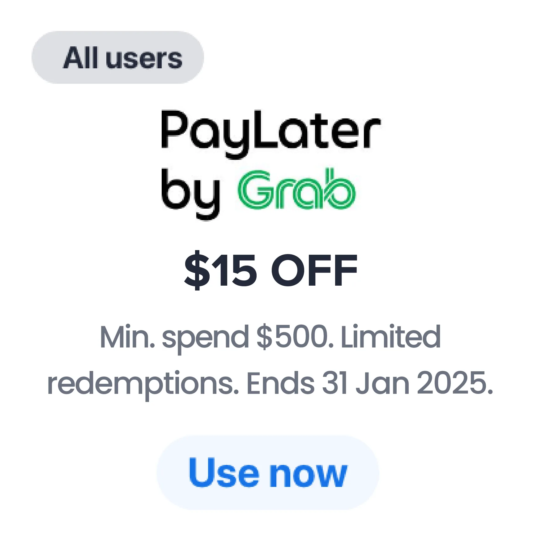 PL by Grab $15 off