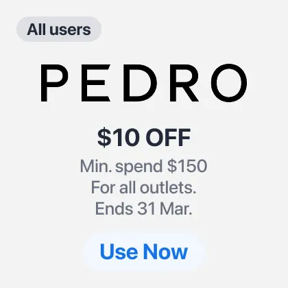 PEDRO $10 OFF (Ends 28 Mar)