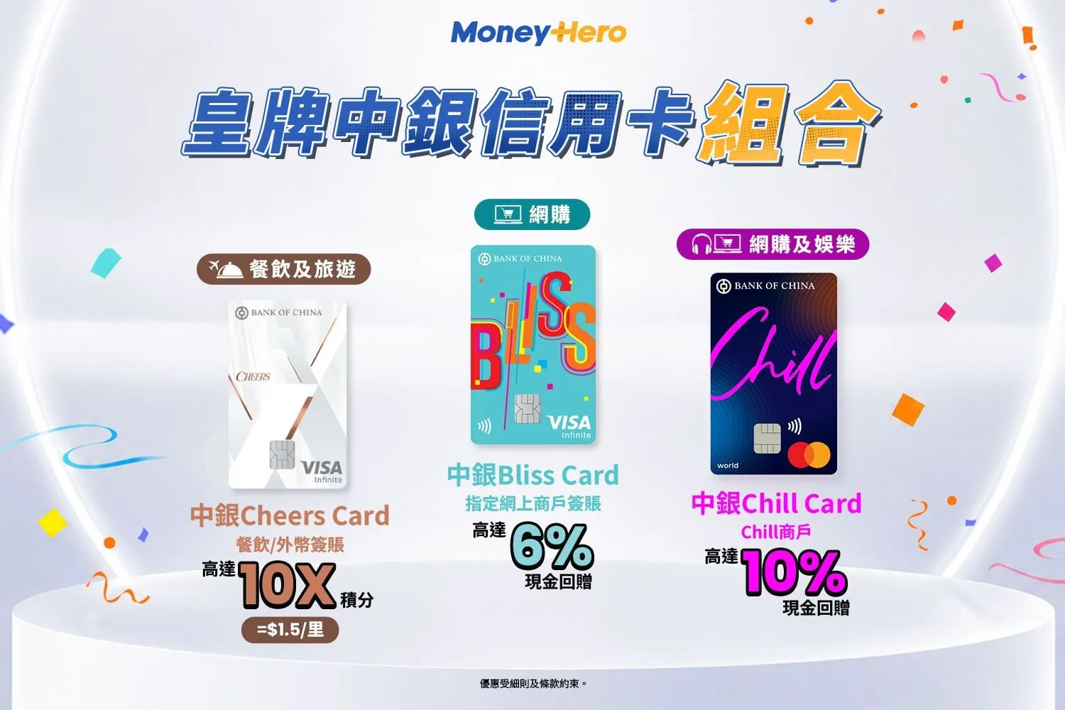 中銀 Cheers Visa Infinite Card優惠 by MoneyHero hero banner