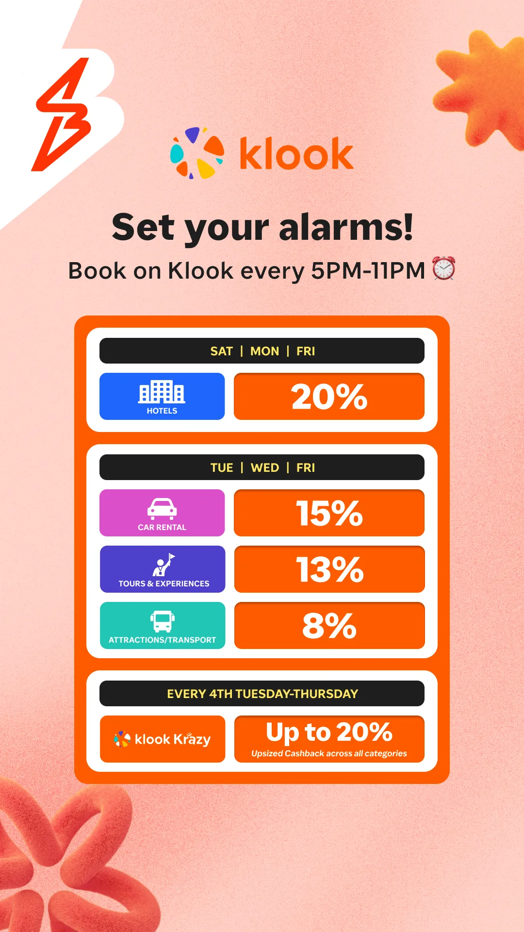 Klook Daily Flash Upsizes [Aug]
