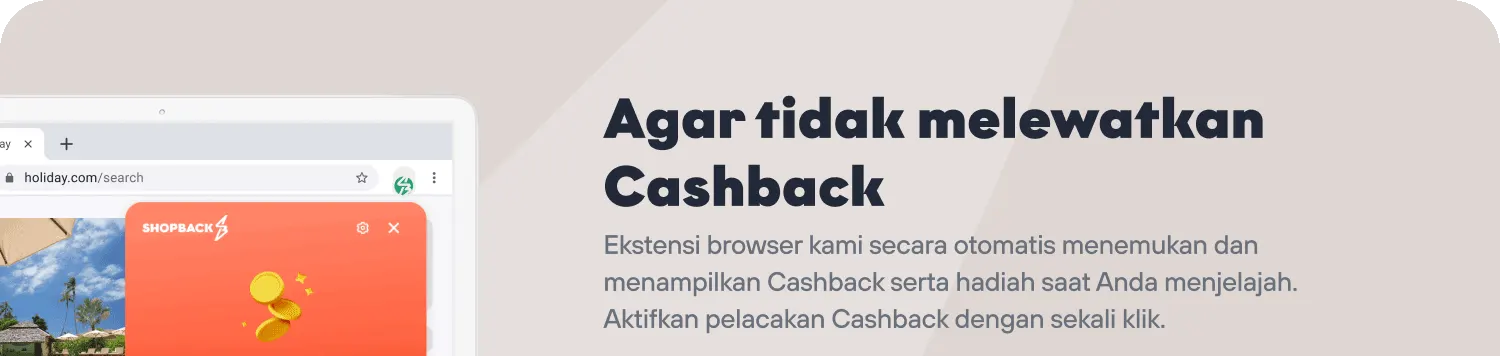 Never miss out on Cashback