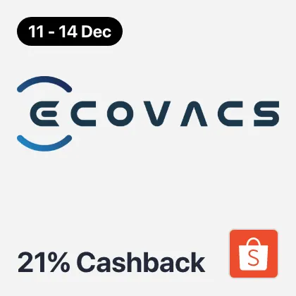 11 Dec - 14 Dec Ecovacs Official Store 21%