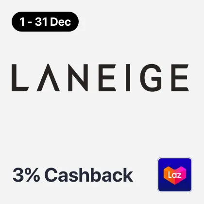 1 Dec - 31 Dec Laneige 3%