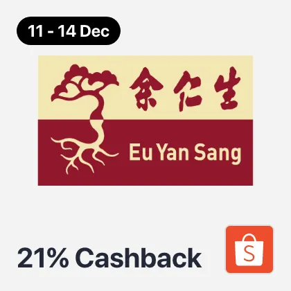 11 Dec - 14 Dec Eu Yan Sang Official Store 21%