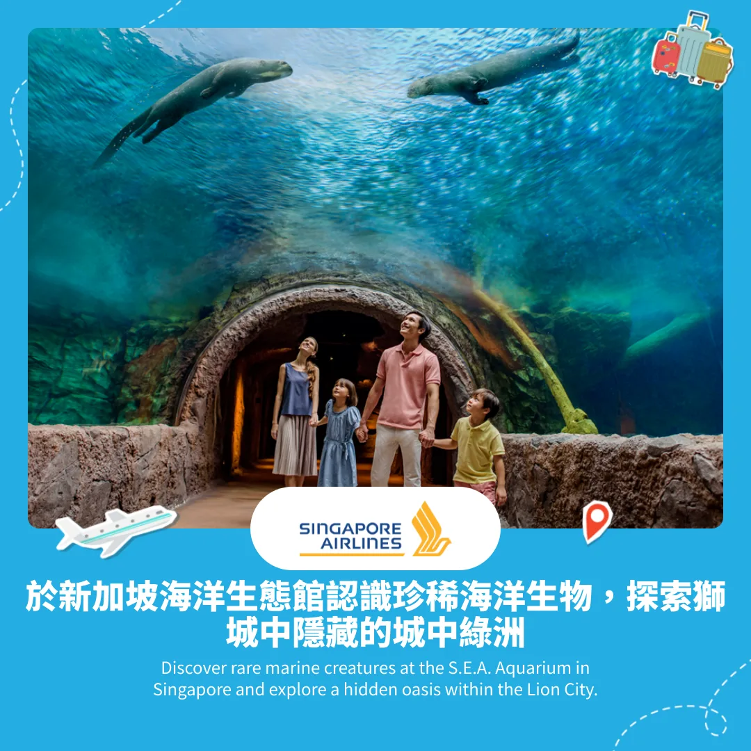 於新加坡海洋生態館認識珍稀海洋生物，探索獅城中隱藏的城中綠洲