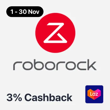 1 Nov - 30 Nov Roborock 3%