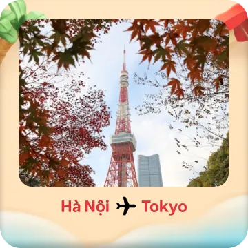 Bay thẳng Hà Nội - Tokyo giá từ 6.772.889đ