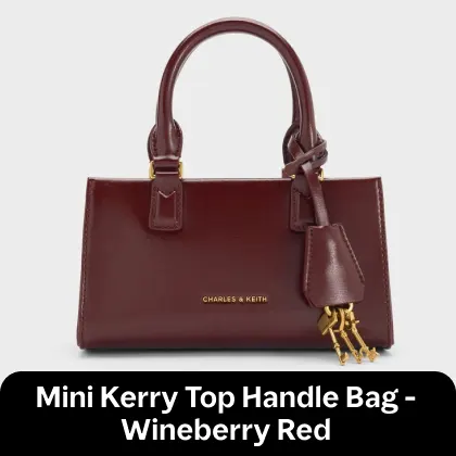 Mini Kerry Top Handle Bag in Wineberry Red
