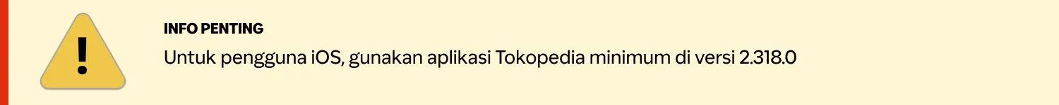 Tokopedia Notice Banner