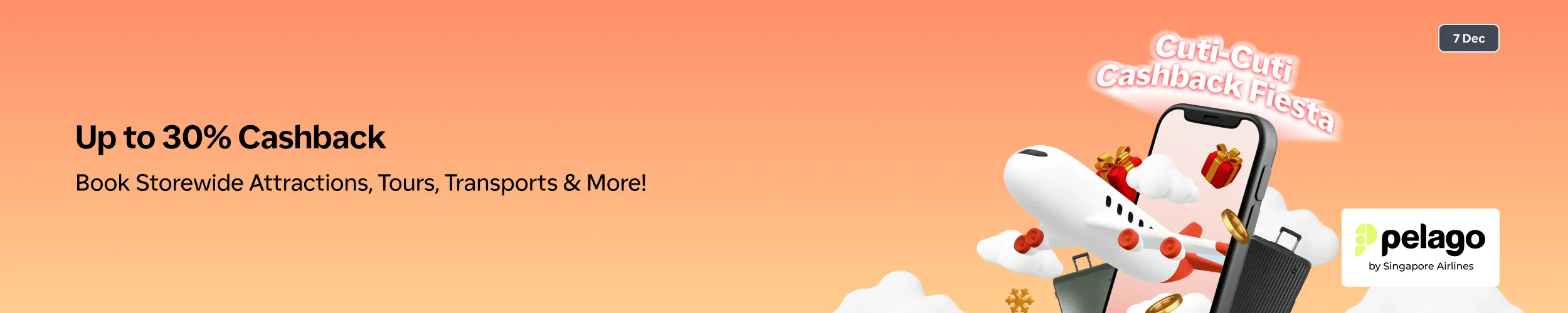 Pelago Cuti Cuti Cashback Fiesta 7 Dec