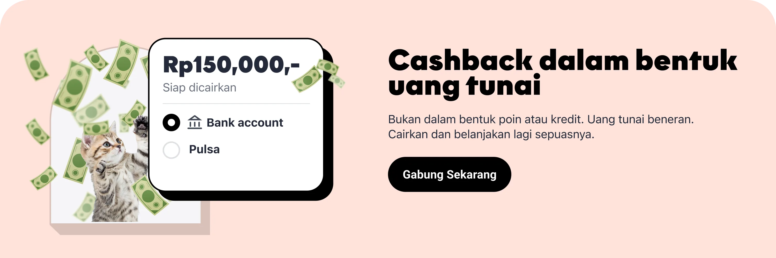 ShopBack gives you real cash. Withdraw and spend freely.