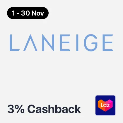 1 Nov - 30 Nov Laneige 3%