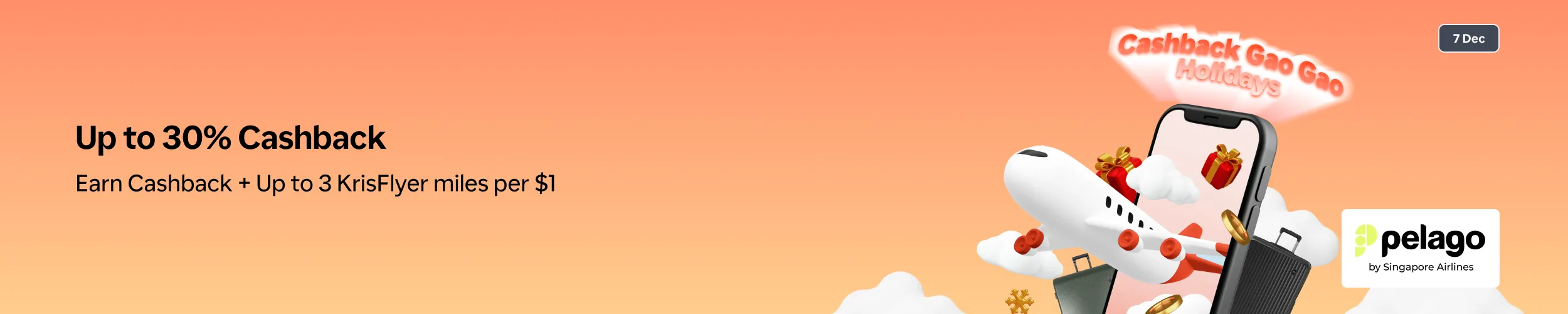 Pelago Cashback Gao Gao 7 Dec