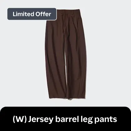 (W) Jersey barrel leg pants