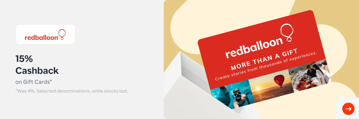 RedBalloon Promo 15% (5-15 June)