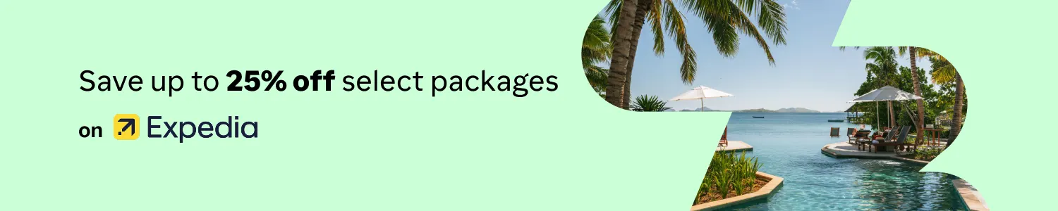 Expedia 25% off select packages