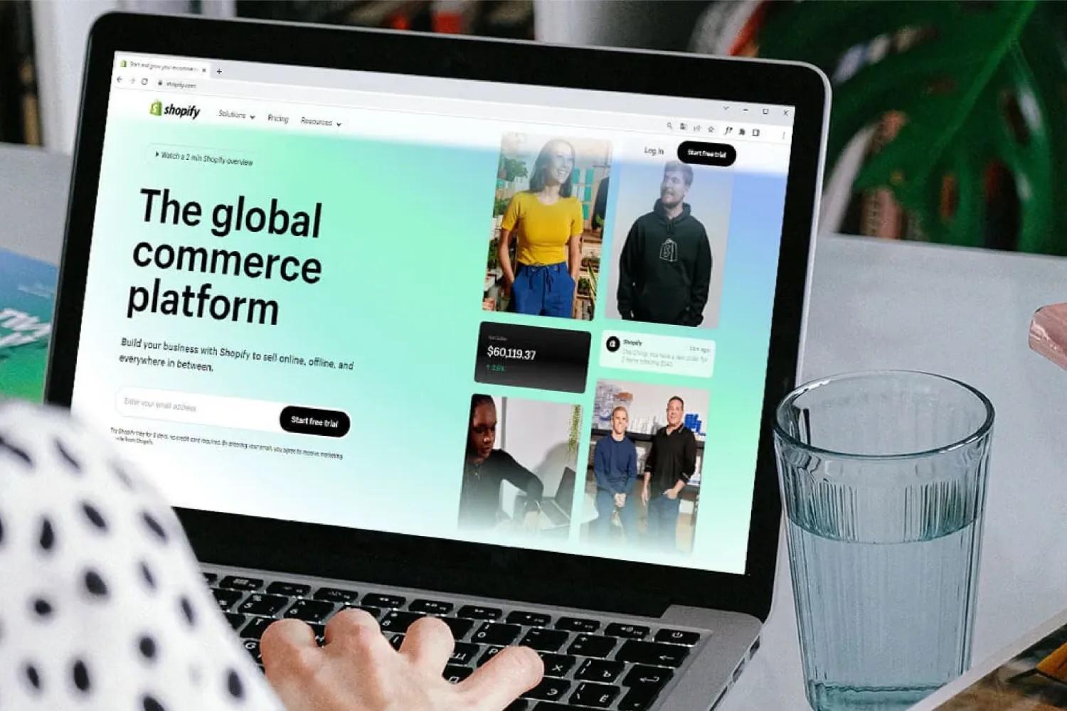 Shopify hero banner