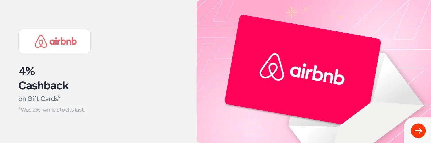 Airbnb 4% Promo (9-11 May)