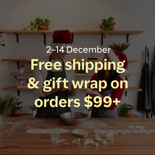2–14 Dec: Free shipping & gift wrap on orders $99+