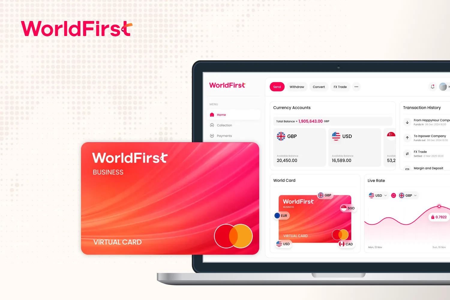 WorldFirst hero banner