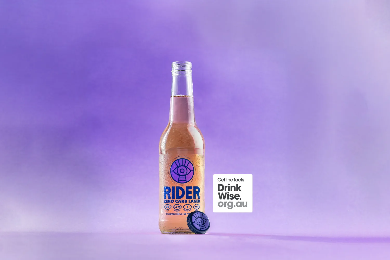 Rider Zero Carb Lager Beer at BWS hero banner