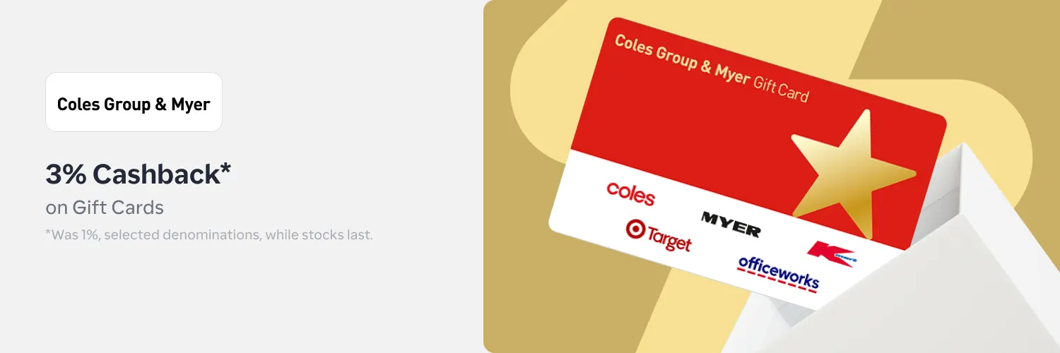 Coles Group & Myer 3% (Need image)