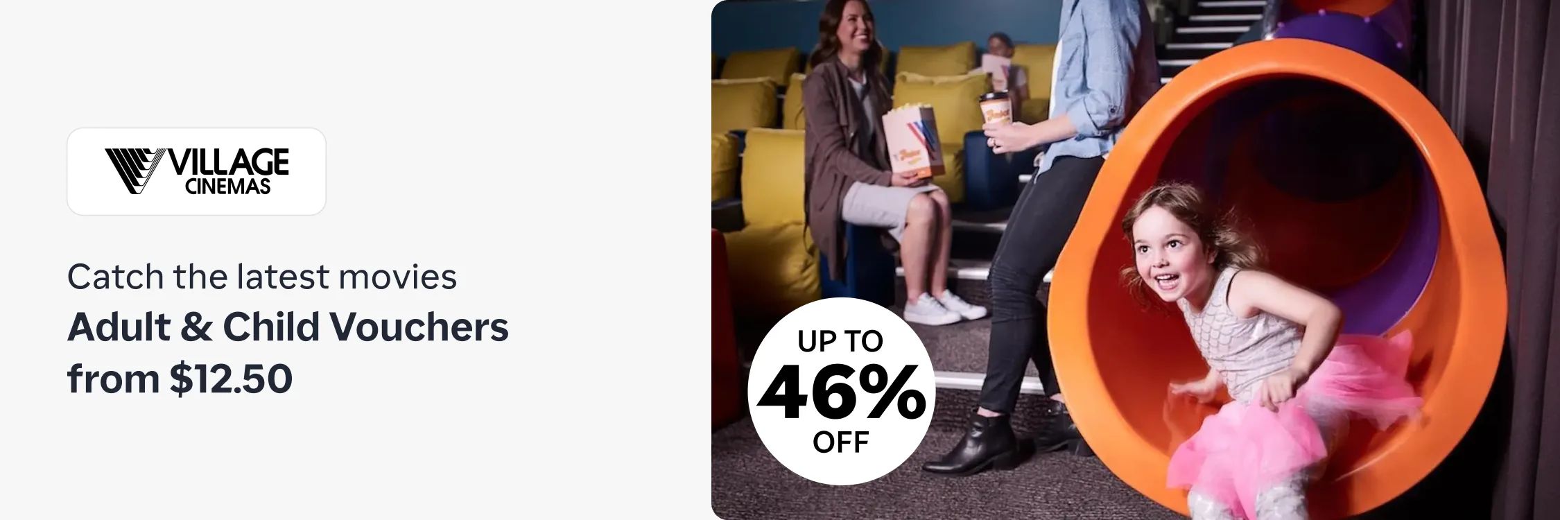 Village Cinemas Combo Adult & Child Vouchers from 12.50