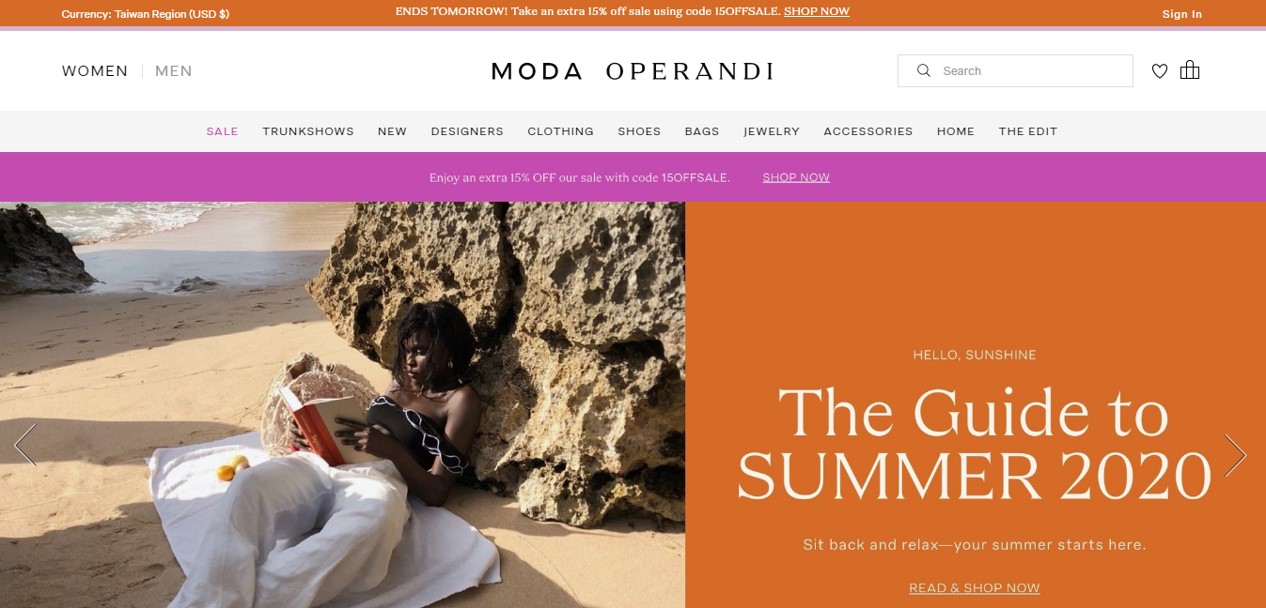 Moda Operandi Promo 2024/05 Moda Operandi折扣碼/Moda Operandi優惠