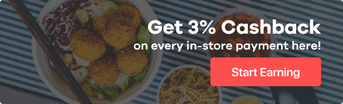 Get 3% Cashback when you spend or make an in-store payment here!