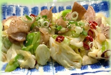 Stir Fry Beef Intestine w Cabbage in Goku Japanese Restaurant (Mohamed Sultan Road)