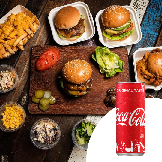 $4 Cash Voucher + 1 x Can of Coca-Cola at Wolf Burgers - Get Deals, Cashback and Rewards with ShopBack GO