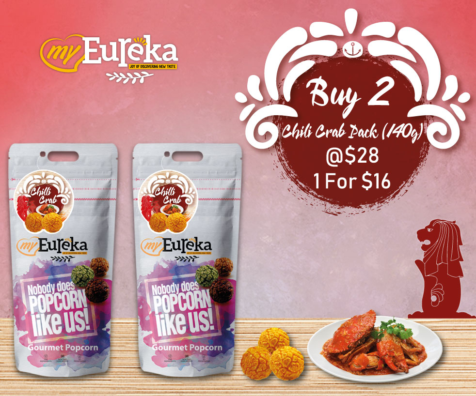 2 x Chili Crab Popcorn Packs