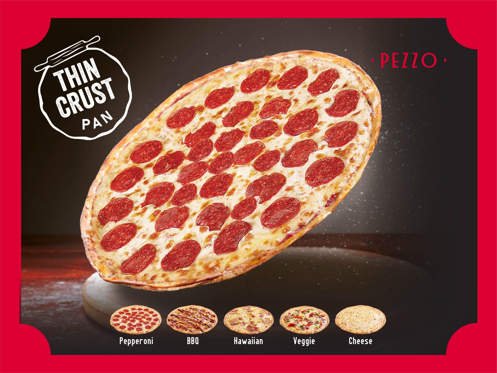 1 x 13” Thin Crust Pizza Pan - exclusive deal