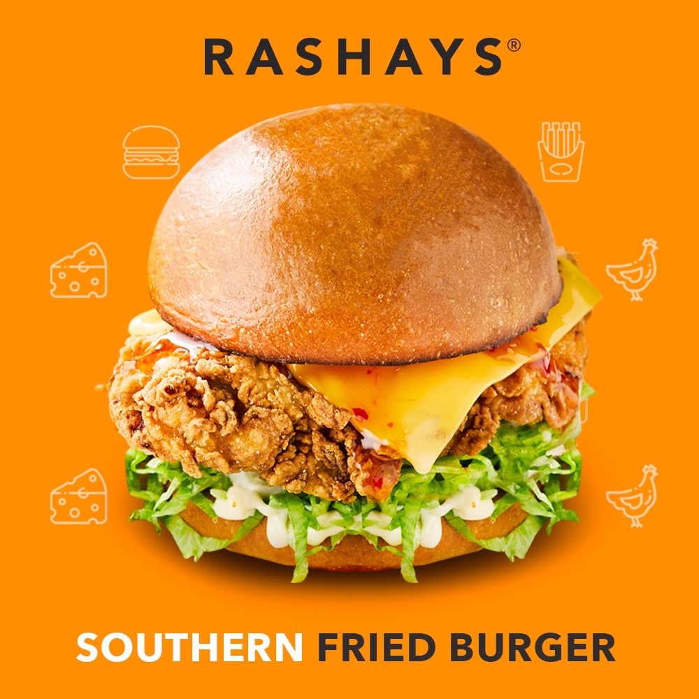 1 x Southern Fried Chicken Burger at Rashays - Get Deals, Cashback and Rewards with ShopBack GO