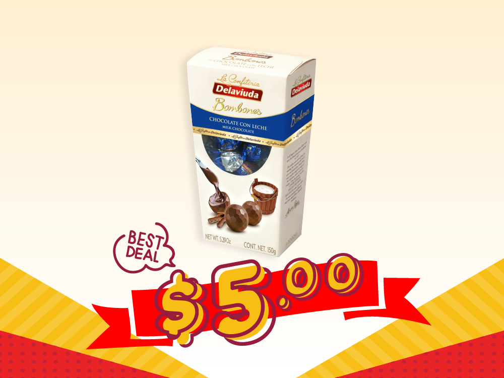 1 x El Almendro Milk Chocolate Bombones with Hazelnut (150 g)
