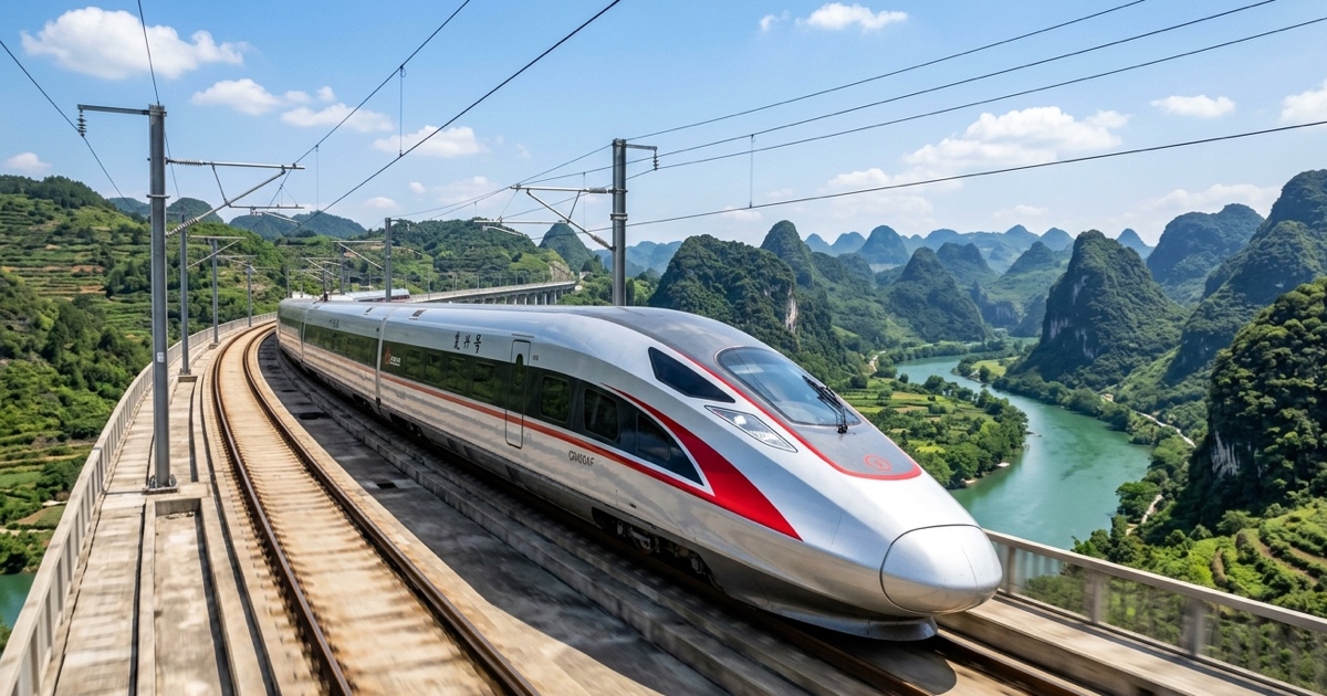 China high-speed rail G-train โ Beijing to Shanghai in 4.5 hours, bookable via Trip.com or Klook from Singapore