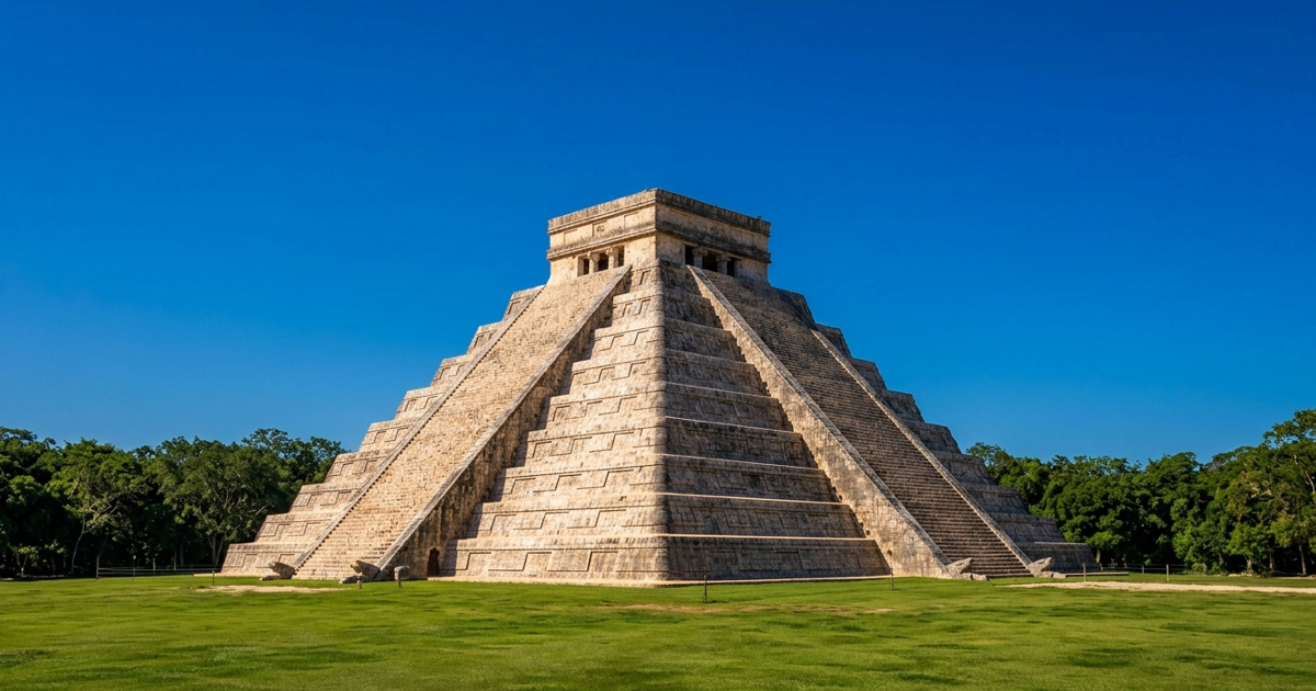 Chichen Itza El Castillo pyramid — Yucatan day trip from Cancun bookable on Viator or GetYourGuide