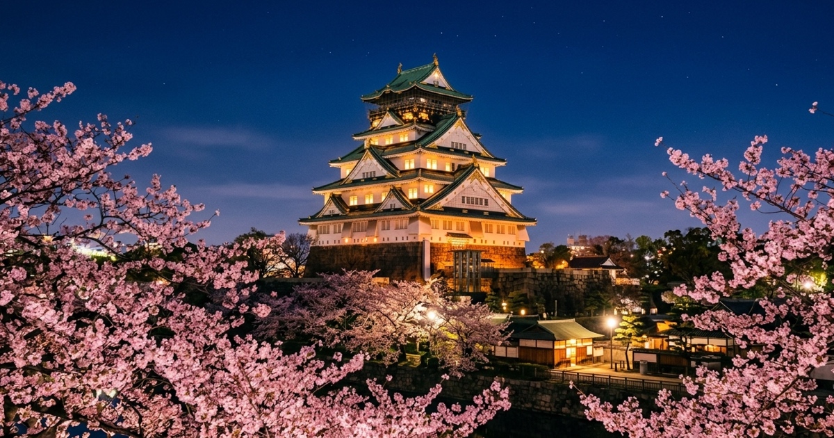 Osaka Castle — where to base yourself in Osaka for a Japan trip from the US, bookable via Booking.com, Agoda, or Expedia