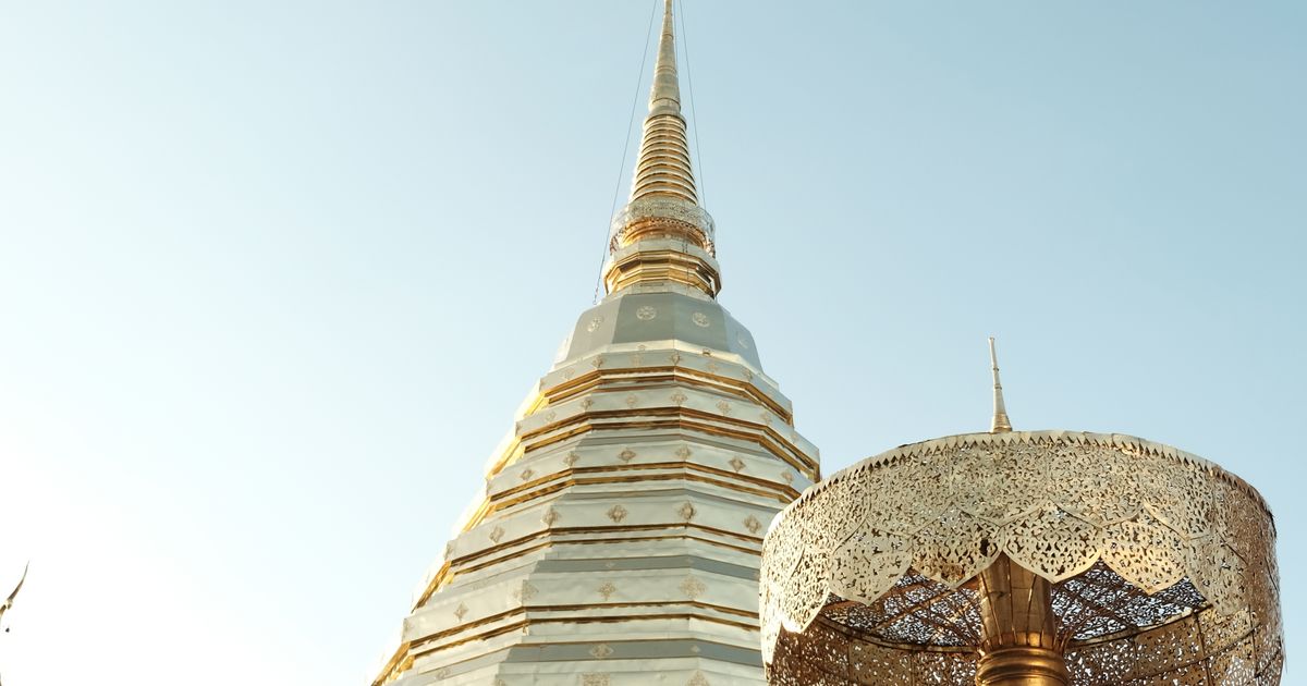 Golden pagoda at Wat Phra That Doi Suthep, Chiang Mai