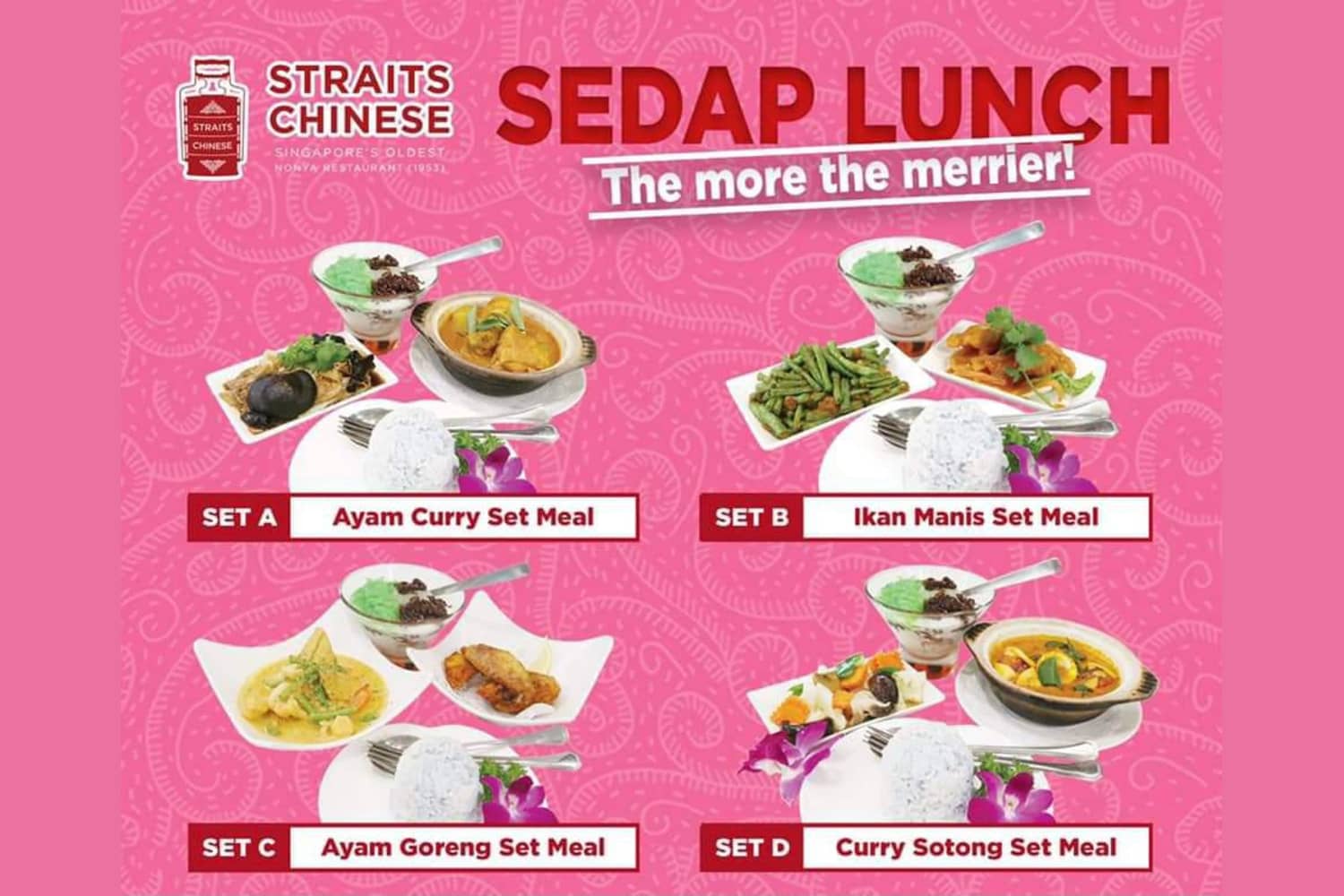 1 x Nyonya Set Meal at Straits Chinese Restaurant - Get Deals, Cashback and Rewards with ShopBack GO