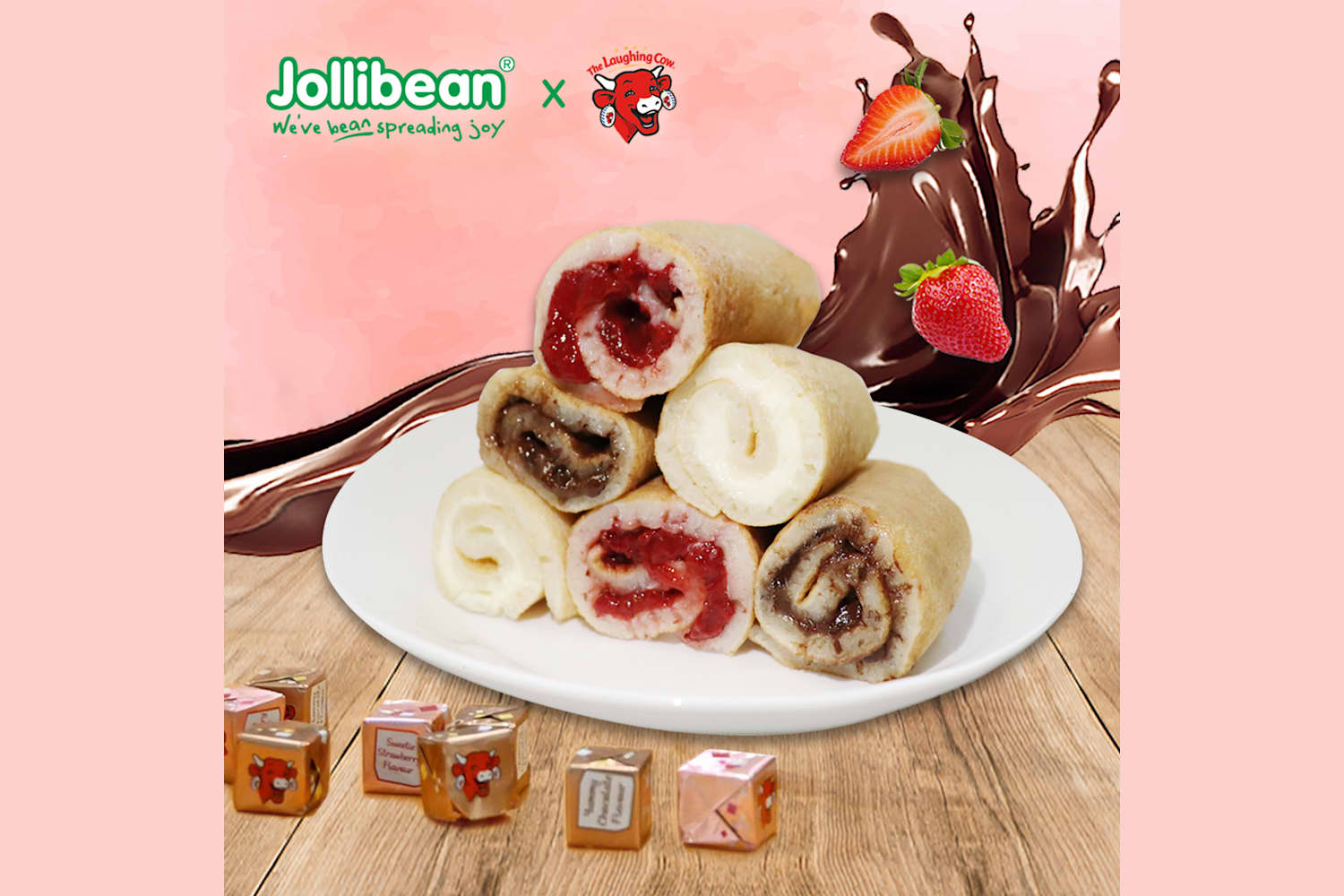 1 x Cheesy Strawberry & Chocolate Miniroll at Jollibean - Get Deals, Cashback and Rewards with ShopBack GO