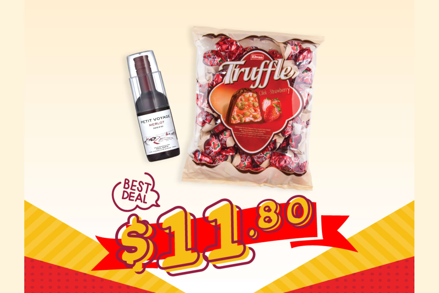 1 x Elvan Truffle Chocolate Bag & Red Wine Value Set - limited stock