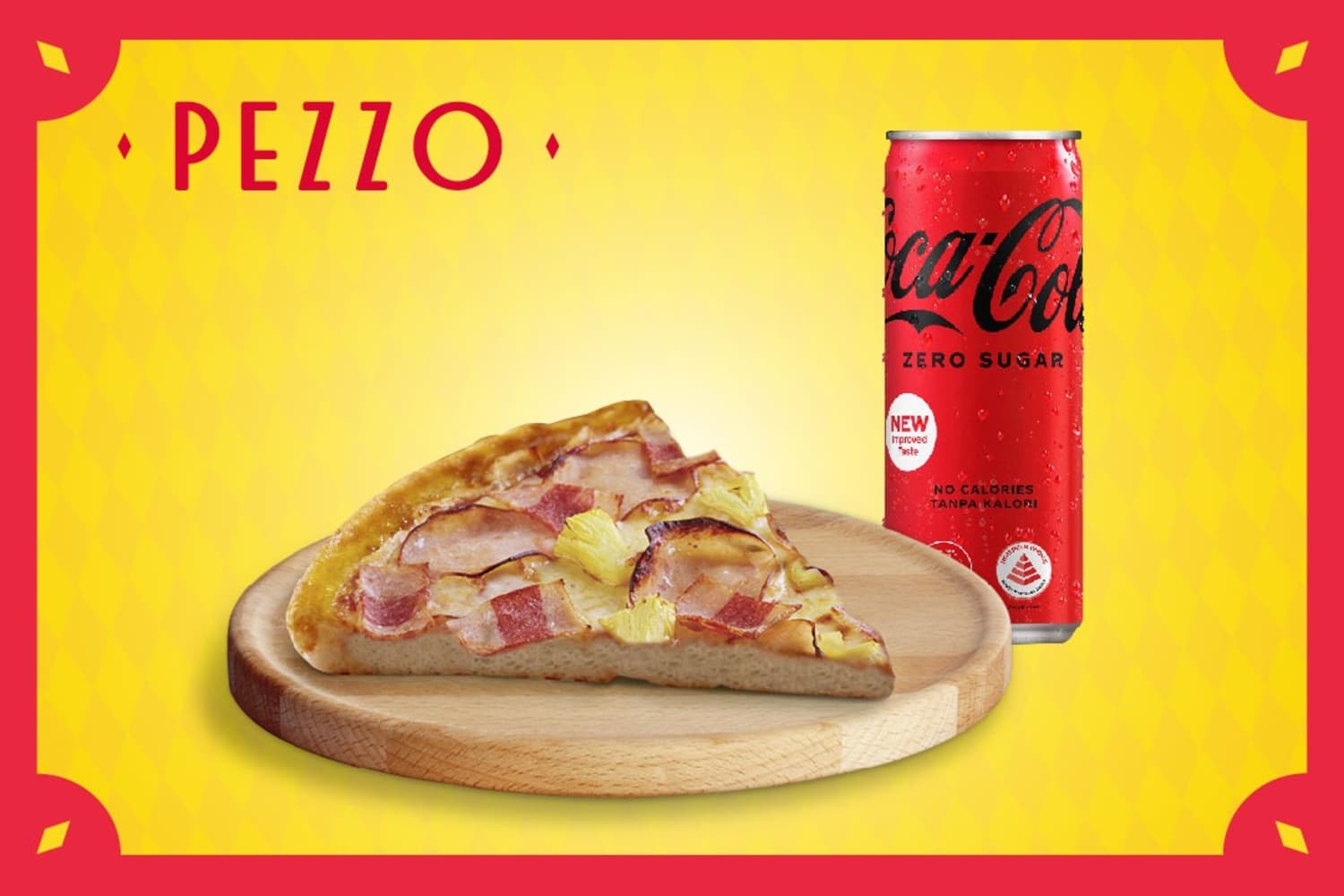1 x Classic Slice Of Pizza + 1 x Can Of Coca-Cola