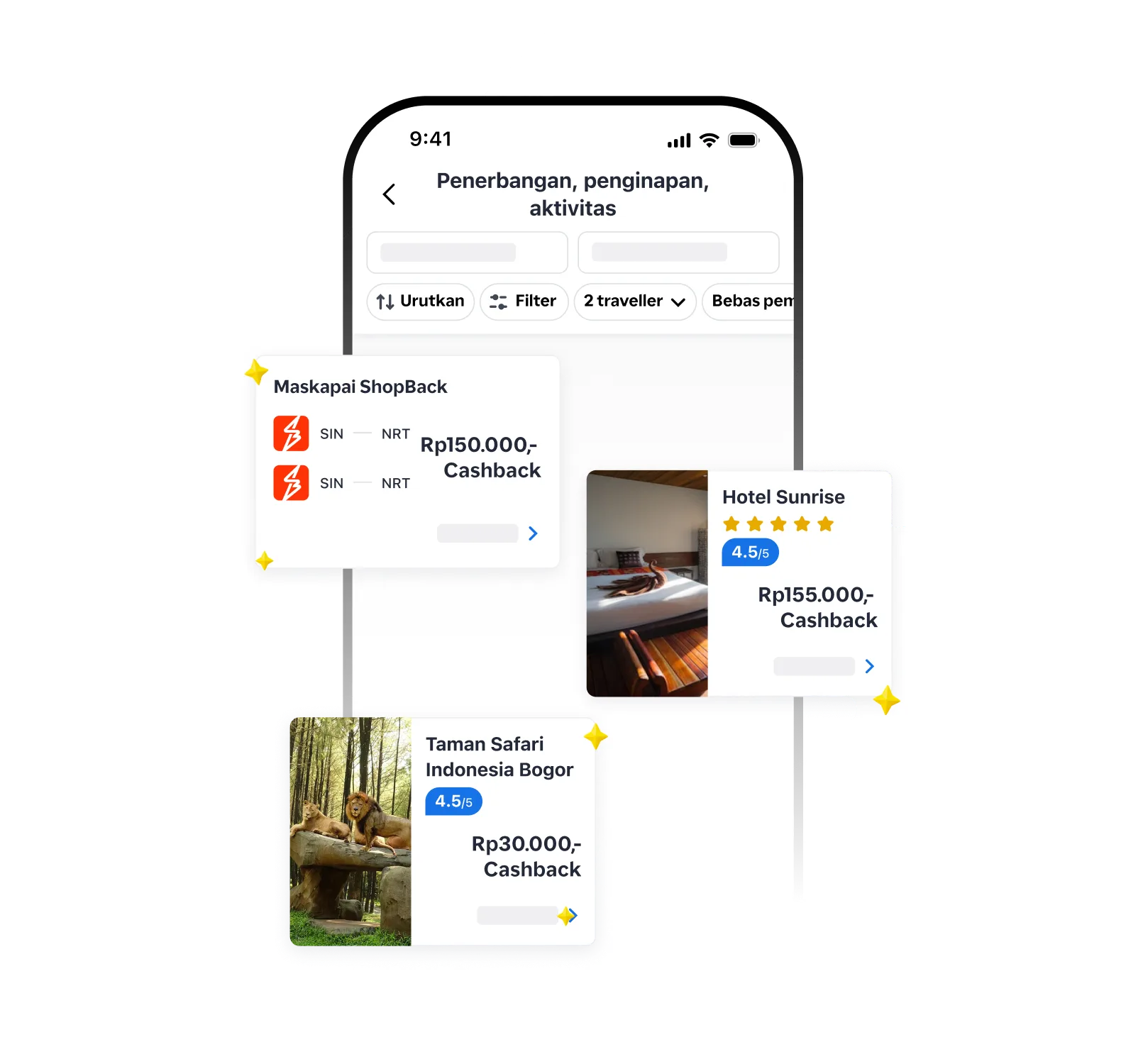 Dapatkan Cashback saat merencanakan perjalanan kamu