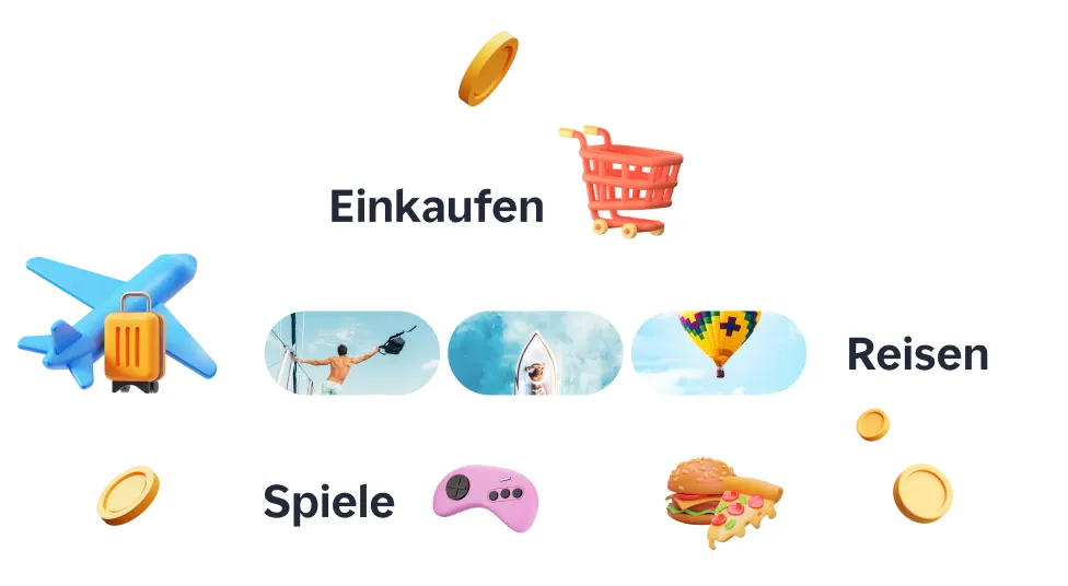 Shoppe, buche eine Reise oder spiele ein Spiel, um Cashback zu verdienen