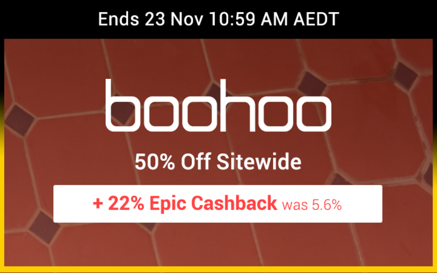 Boohoo - 50% off Sitewide + 22% Upsized Cashback