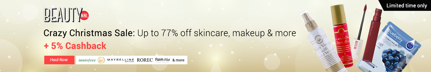 BeautyMNL | Crazy Christmas Sale: Up to 77% off skincare, makeup & more + 5% Cashback