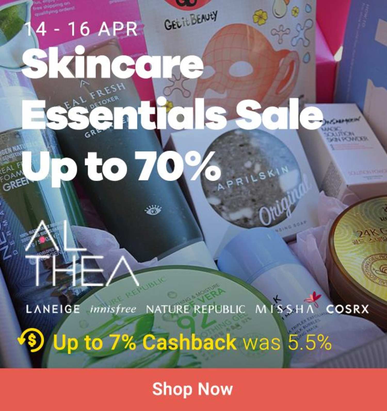 Althea: Skincare Essentials Sale Up to 70% off