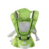 Babi Bambino Best New Baby Ergonomic Carrier Sling Soft Hip Seat Headphone Port and Hood (Green)